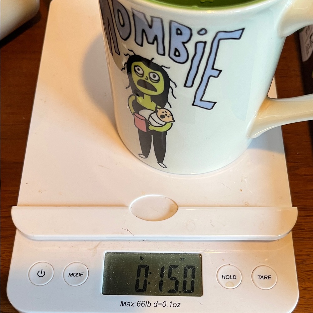 Mombie Mug with Green Interior never sleeps baby coffee tea matcha 14 oz - Picture 8 of 8
